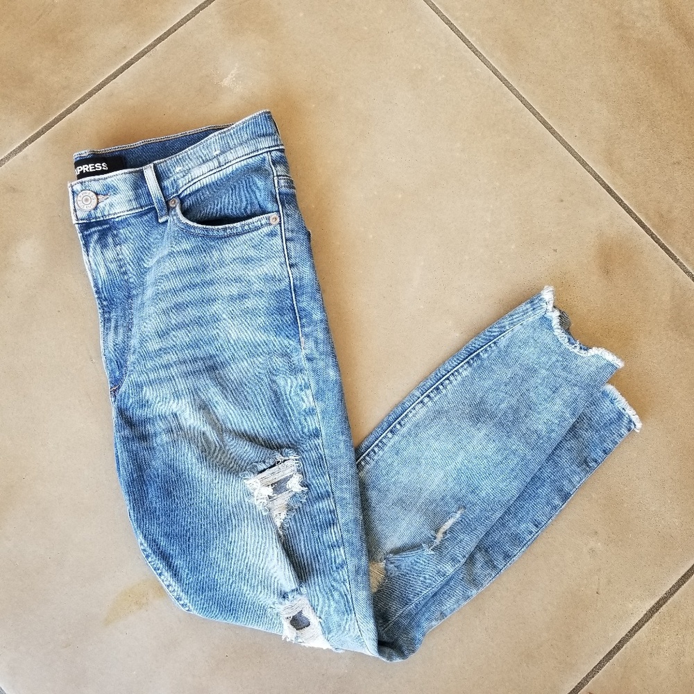 Express Distressed Ripped Jeans size 10s - Picture 5 of 7